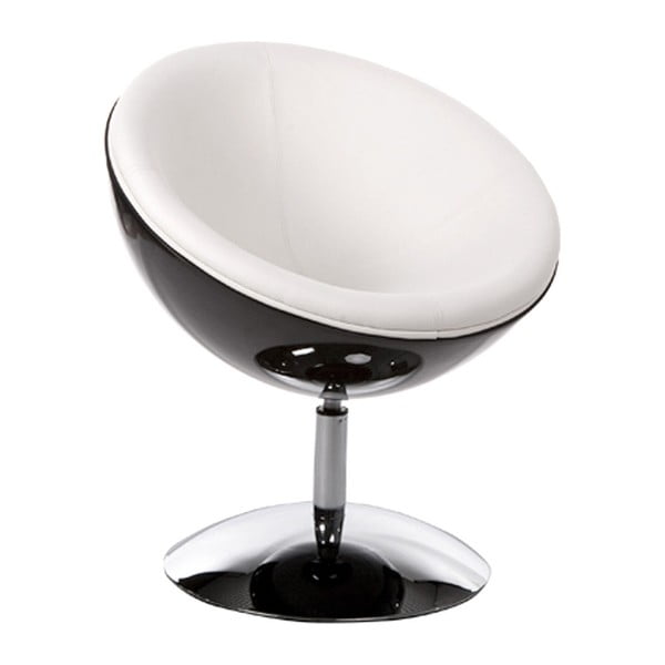 Balts un melns grozāmais krēsls Kokoon Sphere