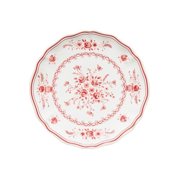 Sarkans/balts deserta akmensmasas šķīvis ø 17 cm Vila – Costa Nova