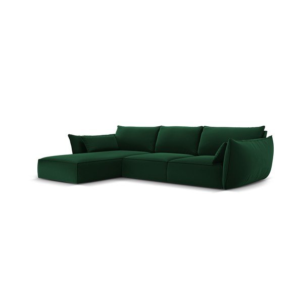 Tumši zaļš samta stūra dīvāns (ar kreiso stūri/ar zvilni) Vanda – Mazzini Sofas-image-2