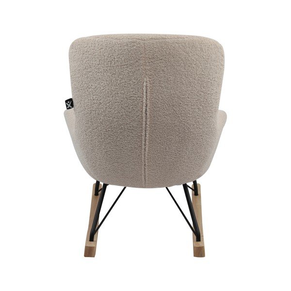 Bēšs šūpojošs bērnu atpūtas krēsls no buklē auduma Rocky – Vipack-image-4