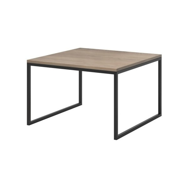 Bēšs kafijas galdiņš ar melnām kājām MESONICA Eco, 70 x 45 cm