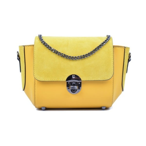 Dzeltena ādas somiņa Carla Ferreri Kala Giallo