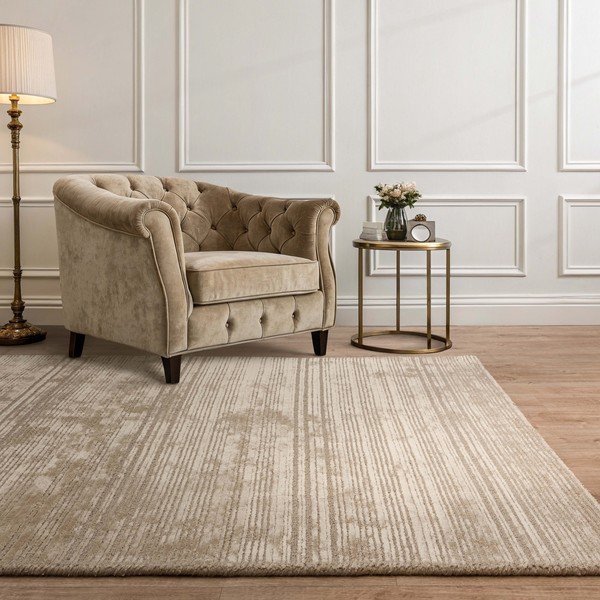 Bēšs ar rokām darināts paklājs no vilnas maisījuma 200x290 cm Henley Sand – Asiatic Carpets-image-1