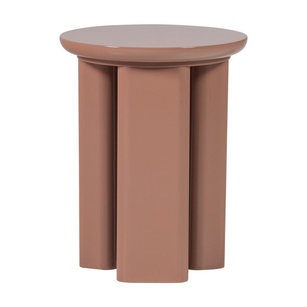 Spīdīgs apaļš sānu galdiņš ø 40 cm Orivo – WOOOD