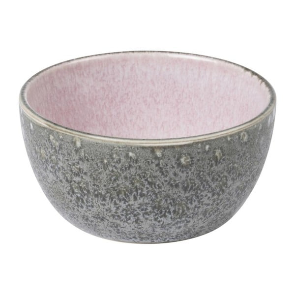 Pelēkas keramikas bļoda ar rozā glazūru Bitz Mensa, diametrs 10 cm