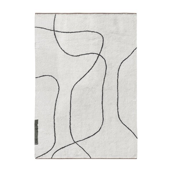 Ziloņkaula krāsas mazgājams kokvilnas paklājs 140x200 cm Shadow – Mette Ditmer Denmark