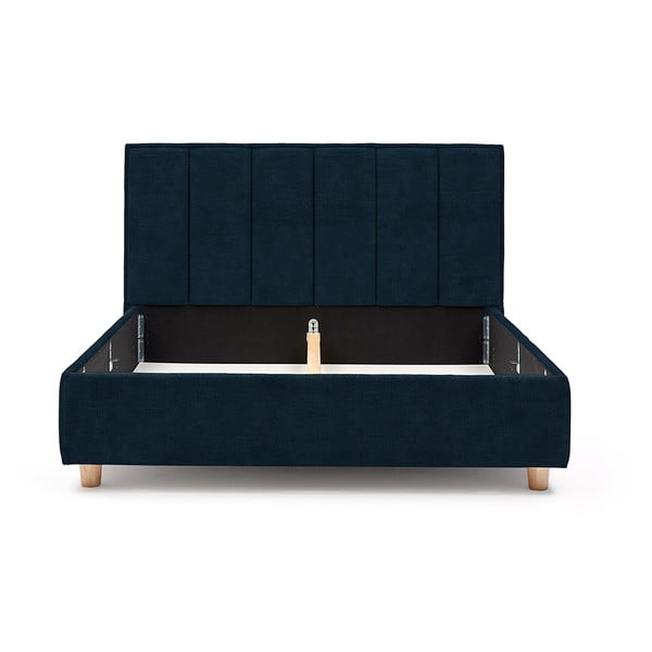 Tumši zila divguļamā gulta ar režģi un uzglabāšanas vietu ProSpánek Wega, 160 x 200 cm-image-3