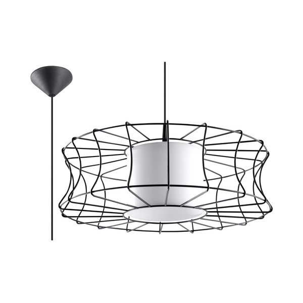 Melna piekaramā lampa Sollux Parla-image-1