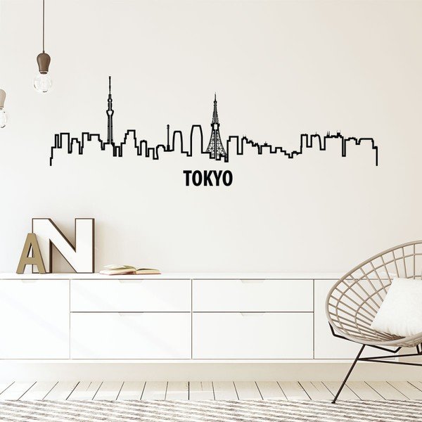 Sienas uzlīme pilsētas kontūras formā Ambiance Tokyo-image-1