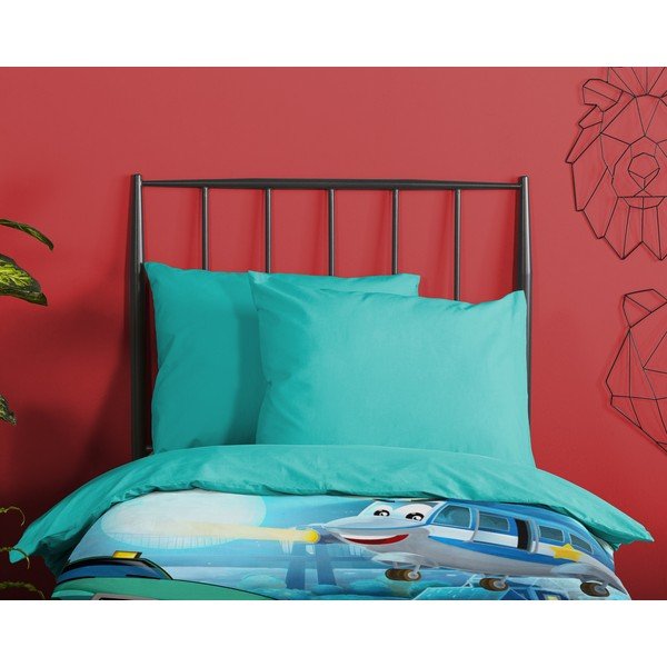 Vienvietīga kokvilnas bērnu gultas veļa 140x200 cm – Good Morning-image-2