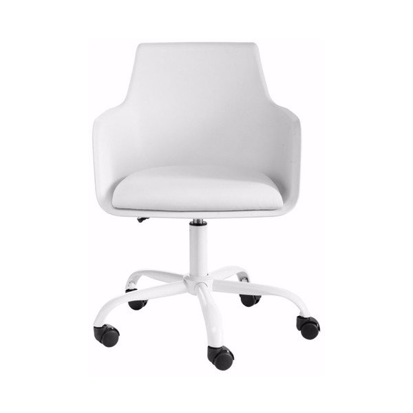 Balts regulējams biroja krēsls Støraa Leslie-image-4