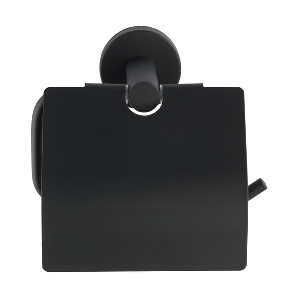 Matēti melns nerūsējošā tērauda sienas tualetes papīra turētājs Bosio – Wenko-image-2