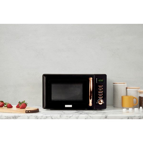 Melna mikroviļņu krāsns Black & Copper – Haden-image-3