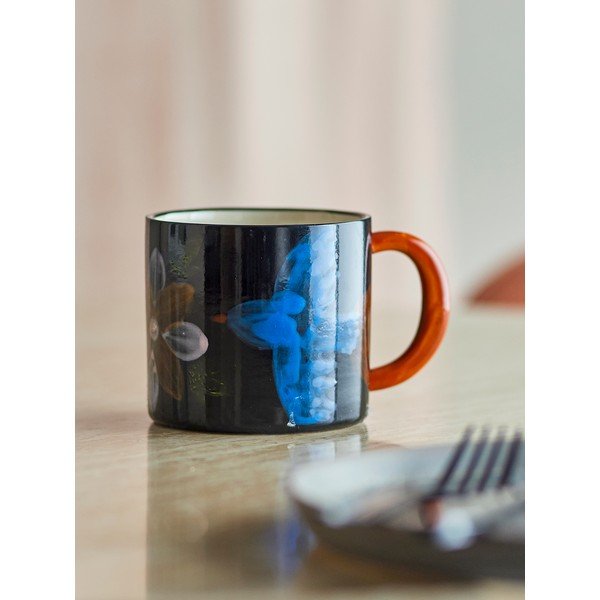 Melnas/bēšas keramikas krūzes (2 gab.) 300 ml Maricala – Bloomingville-image-2