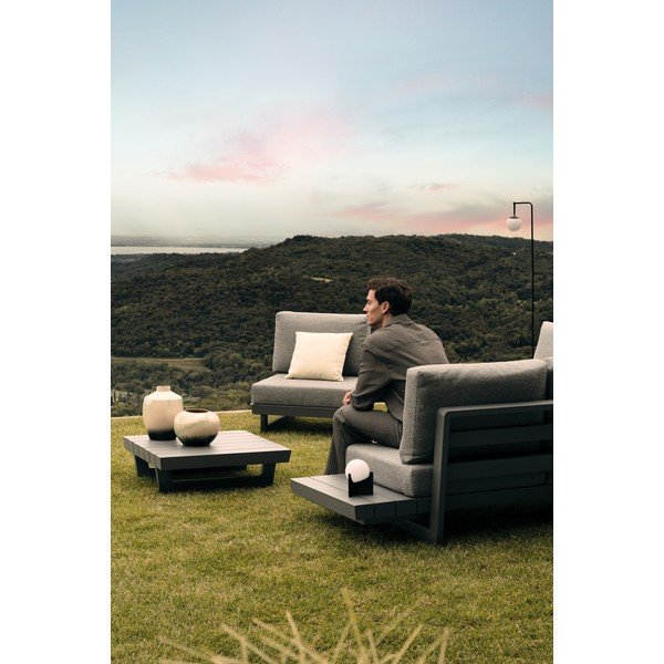 Melna metāla LED galda lampa ar regulējamu spilgtumu ar plastmasas abažūru (augstums 16 cm) Cardamom – Bizzotto-image-1