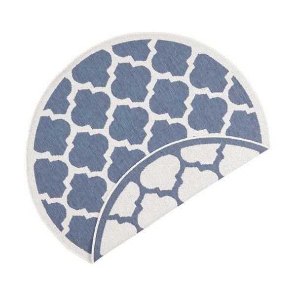 Zils un krēmkrāsas āra paklājs NORTHRUGS Palermo, ⌀ 200 cm-image-2