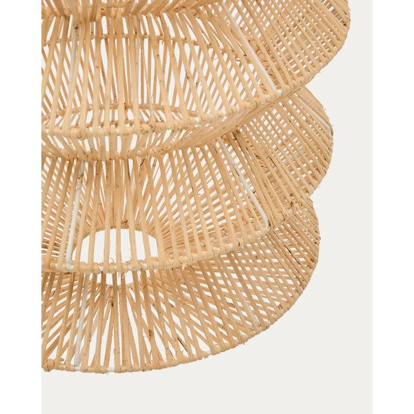 Dabīga toņa piekaramā lampa ar rotangpalmas abažūru Dakit – Kave Home-image-4