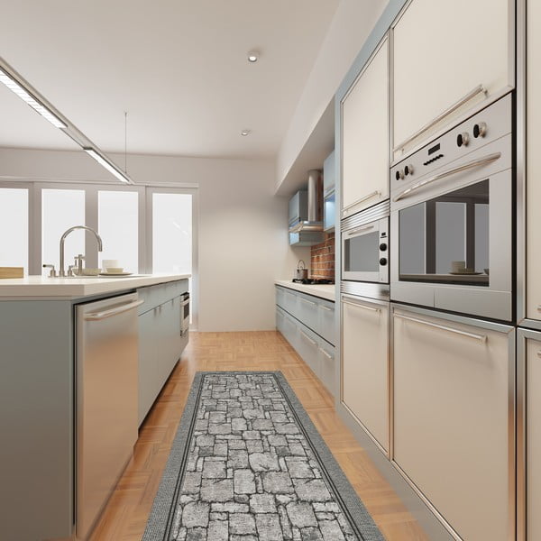 Pelēks paklājs Floorita Wall, 55 x 240 cm-image-2