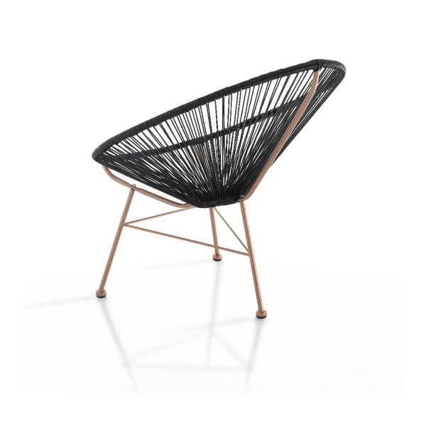 Melns mākslīgās rotangpalmas dārza atpūtas krēsls Numana – Tomasucci-image-2