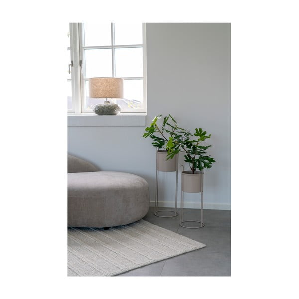 Haki keramikas galda lampa no auduma (augstums 44 cm) Oldham – House Nordic-image-1