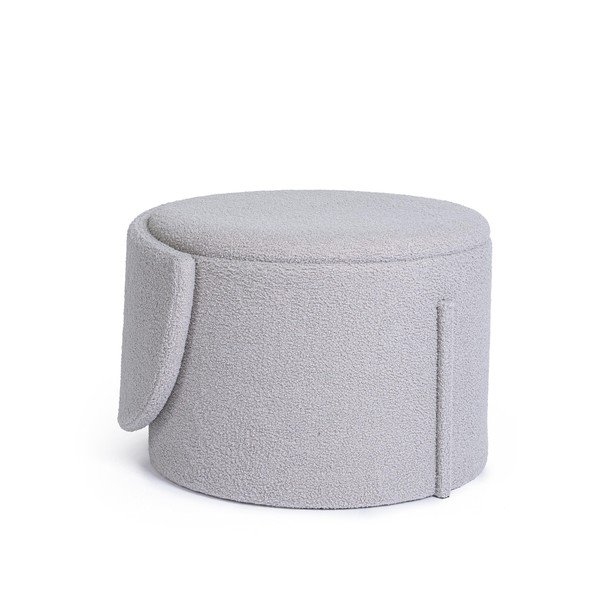 Gaiši pelēks pufs no buklē auduma Anthea – Yes Everyday-image-4