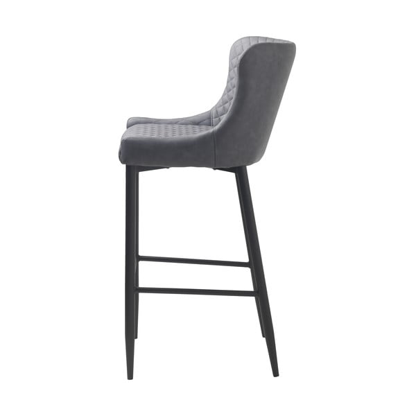 Pelēks mākslīgās ādas bāra krēsls (sēdekļa augstums 77 cm) Ottowa – Unique Furniture-image-4