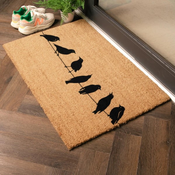 Kokosšķiedras kājslauķis 40x60 cm Birds On a Wire – Artsy Doormats-image-1