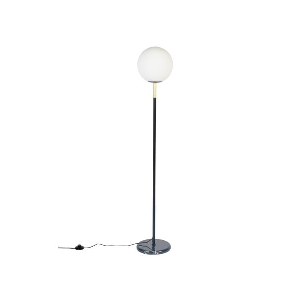 Melnbalta stāvlampa ar stikla abažūru (augstums 145 cm) Orion – Zuiver