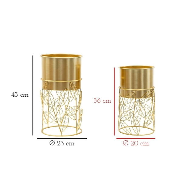 Metāla puķu poda apvalki (2 gab.) ø 23 cm Livi – Mauro Ferretti-image-3
