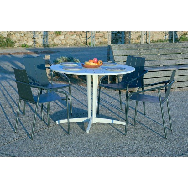 Alumīnija apaļš dārza ēdamgalds ø 110 cm Fleole – Ezeis-image-4