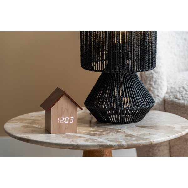 Melna galda lampa no papīra auklas (augstums 30 cm)  Forma  – Leitmotiv-image-4