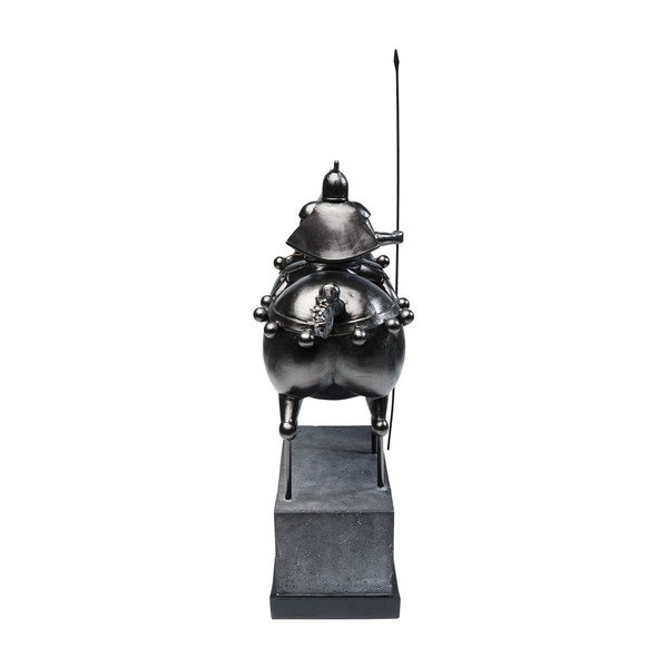 Melna dekoratīva statuete ar jātnieku zirga mugurā Kare Design Black Knight-image-4