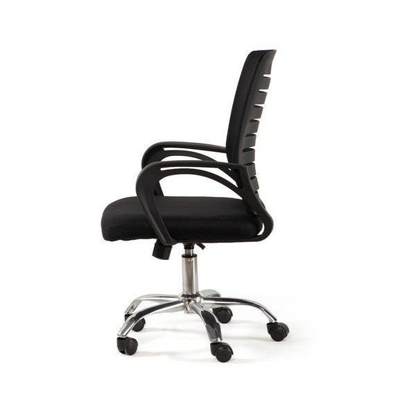 Melns polsterēts biroja krēsls Evon – Bonami Essentials-image-3
