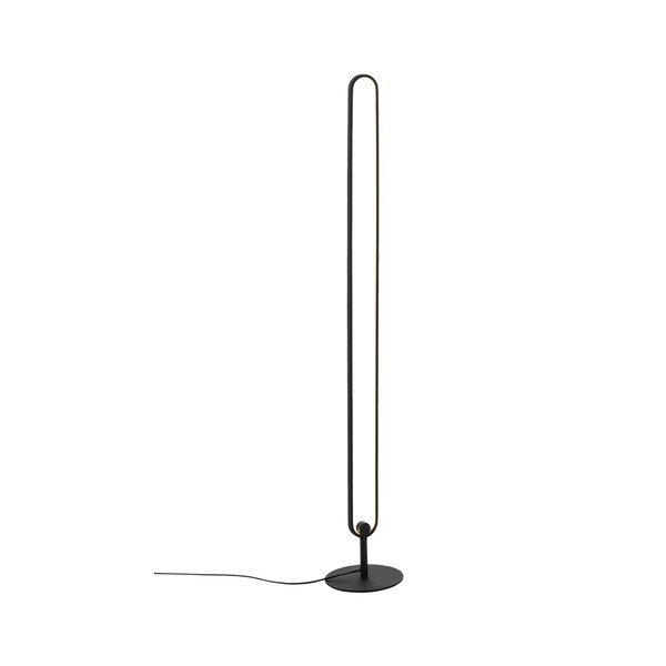 Matēti melna metāla LED stāvlampa ar regulējamu spilgtumu (augstums 130 cm) Loop – Ellos Home-image-3