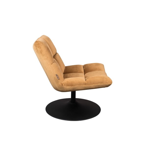 Sinepju dzeltens samta atpūtas krēsls Bar – Dutchbone-image-3