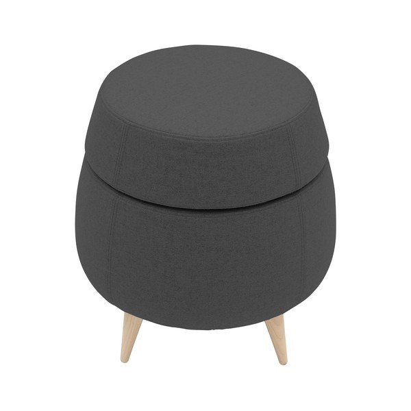 Antracīta pufs ar uzglabāšanas vietu Softline Pod-image-2