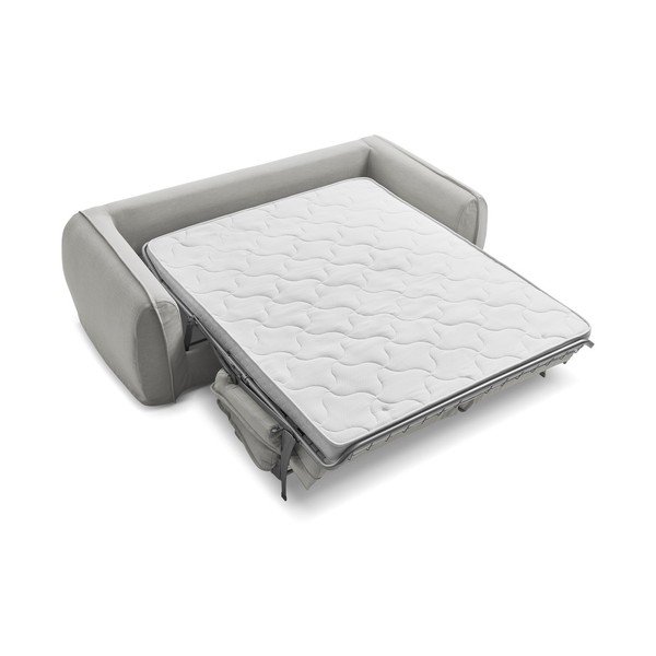 Gaiši pelēks dīvāns gulēšanai/salokāms 216 cm Archimede – Bobochic Paris-image-4