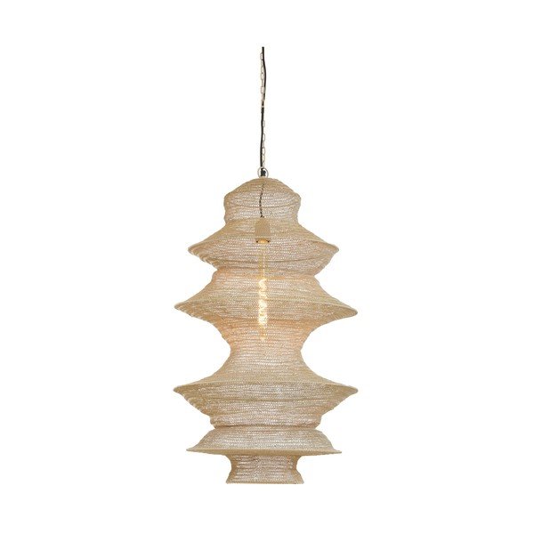 Bēša metāla piekaramā lampa Nakisha – Light & Living-image-1