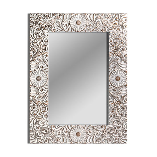 Sienas spogulis ar masīvkoka rāmi 60x80 cm Sophie – Burkina