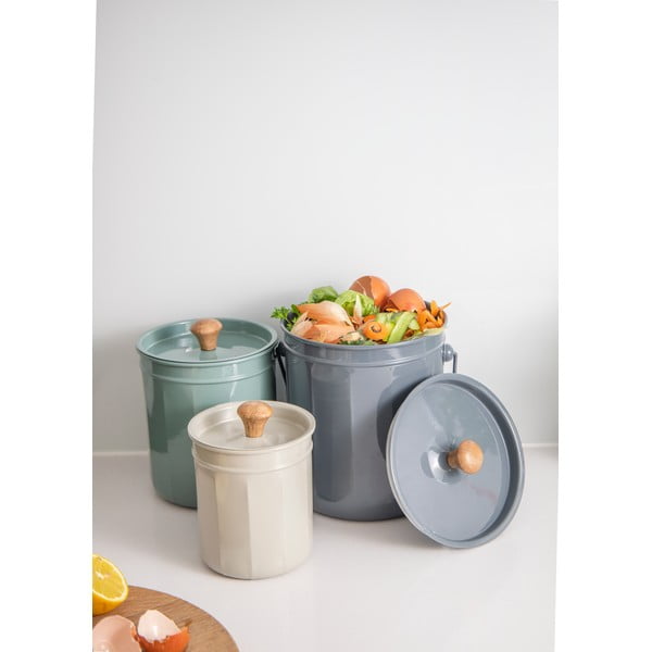 Tērauda konteineri kompostējamiem atkritumiem (3 gab.) – Kitchen Craft-image-1