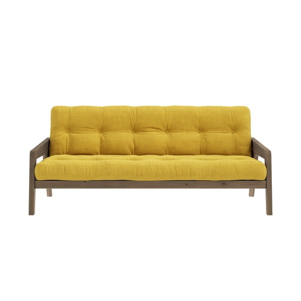 Dzeltens velveta dīvāns 204 cm Grab – Karup Design