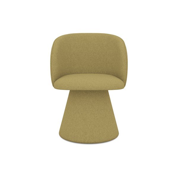 Sinepju dzeltens polsterēts ēdamistabas krēsls Maia – Makamii-image-1