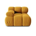 Dzeltens samta modulārais dīvāns (ar kreiso stūri) Bellis – Micadoni Home