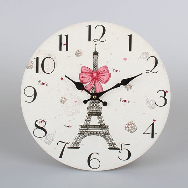Koka sienas pulkstenis Dakls Paris, ⌀ 34 cm