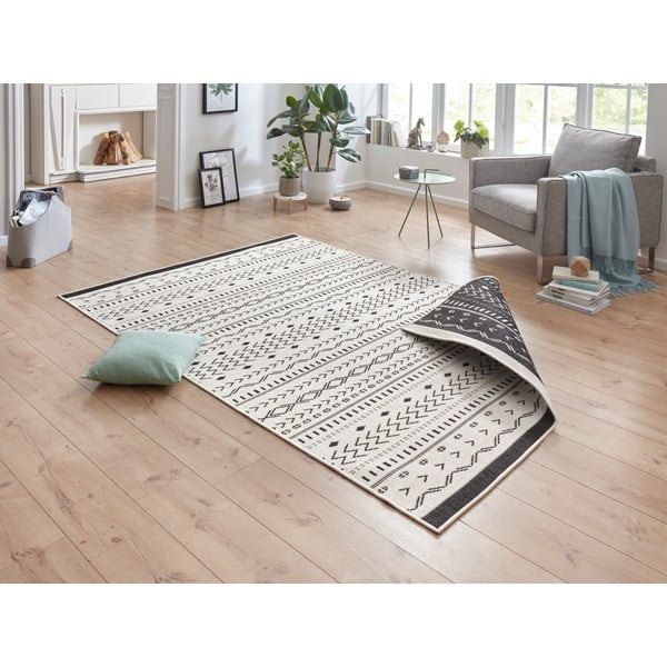 Melns un krēmkrāsas āra paklājs NORTHRUGS Kuba, 290 x 200 cm-image-4