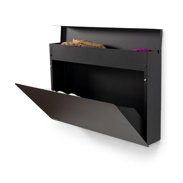 Melns metāla atverams/piekarināms apavu plaukts 78x48x13 cm Luigi – Spinder Design-image-4