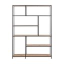 Melns/dabīga toņa grāmatplaukts ar ozolkoka imitāciju 135x185 cm Seaford – Actona