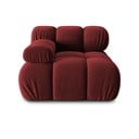 Sarkans samta modulārais dīvāns (ar kreiso stūri) Bellis – Micadoni Home