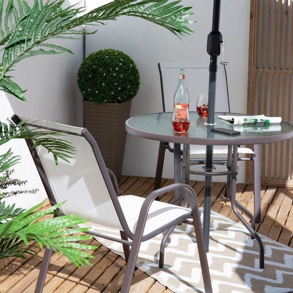 Melns/balts dārza krēsls Clasic – LDK Garden-image-1