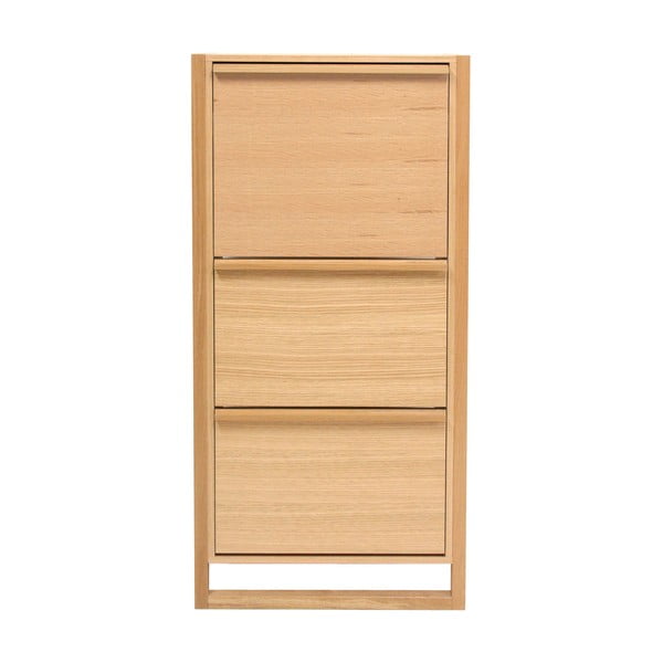 Dabīga toņa atverams apavu plaukts ar ozolkoka imitāciju NewEst – Woodman-image-2